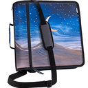 Case-it Mighty Zip Tab School Zipper Binder | 3-Inch O-Rings, 600-Sheet Capacity, 5-Subject Expanding File Folder, Multiple Pockets & Storage Organizer, Shoulder Strap | D-146 Desert Night