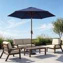 7.5ft Patio Umbrella, Outdoor Table Market Umbrella with Smooth Crank Lift, 6 Windproof Fiberglass Ribs, UPF50+ UV Protection for Deck, Pool, Garden and Backyard