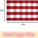 Ckorzen Red and White Plaid Rug, 28" x 43" Christmas Front Porch Outdoor Rug, Handwoven Cotton Washable Rug for Layered Door Mats, Holiday Entryway and Home Dcor