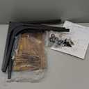 QEEIG Narrow C Shaped Side Table Set of 2 Living Room Sets Slim Couch Tray Tables Skinny Thin Small Farmhouse 7 inch Width, Rustic Brown (017-18BN)