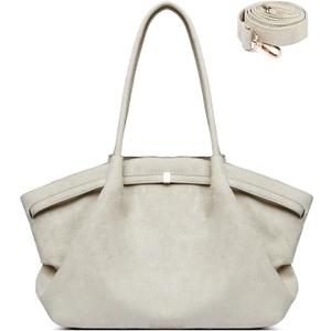 Makukke Tote Bag for Women, Faux Suede Bag Women's Handbags, Shoulder Crossbody Bag for Daily Commute & Casual Use (Beige)