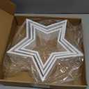 3 Pcs Farmhouse Wood Decoration for Home Rustic Star Table Centerpiece Wooden Star for Crafts Tabletop Desk Tiered Tray Accents Wedding DIY Ornament Fireplace Mantle (White)