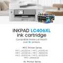 LC406XL Ink Cartridges for Brother Printer Compatible Replacement for LC406 XL LC406XL LC406 for Brother MFC-J4335DW MFC-J6555DW MFC-J5855DW MFC-J4535DW MFC-J6955DW MFC-J5955DW (5 Pack, 2BK/M/C/Y)