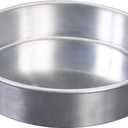 Nordic Ware Natural Aluminum Commercial Round Layer Cake Pan Baking Essentials, 8-Inch Round, Metallic
