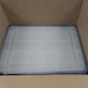 IRIS USA WeatherPro 27 Qt Storage Bins with Lids, 3 Pack, BPA-Free Plastic Gasket Box with Tight Latch and Seal, Stackable Nestable Tote Tub - Clear/Blue