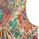 GORGLITTER Women's Sleeveless Western Rodeo Country Concert Cowgirl Outfit Tie Front Cardigan Vest Top Casual Trendy (L)