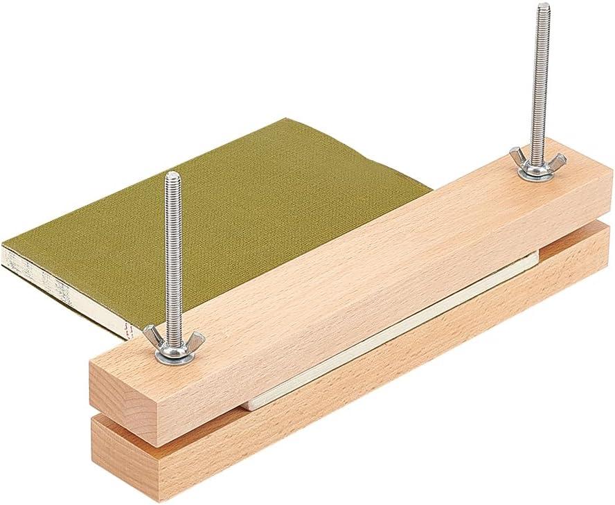 BENECREAT Wooden Beech Bookbinding Press, 9.8x1.5inch Large Book Binding Tool Portable Book Press Bookbinding for Home, School, Office DIY Bookbinding
