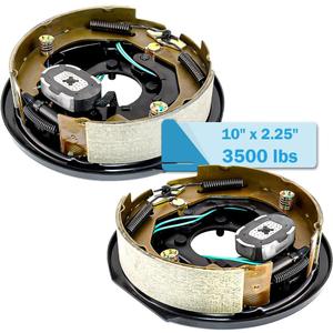 Electric Trailer Brake Assembly 10" x 2.25" for 3500lbs Trailr Axle,4 Holes Mounting,Trailer Brakes 3500lb axle Kit 1 Pair (1 Right + 1 Left)