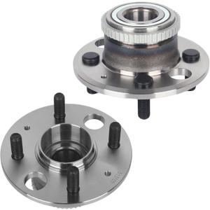 Autoround 513105 Rear Wheel Bearing and Hub Assembly Compatible with Honda Civic 1992-1995/1999-2000, Civic Del Sol 1995-1997, Acura Integra 1990-2001, 4 Lug w/ABS, Set of 2