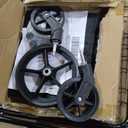 VEVOR Folding Shopping Cart with Removable Waterproof Liner, 210LBS Large Capacity Jumbo Grocery Cart with Dual Basket, 360° Swivel Wheels, Dense Metal Mesh Base, Heavy Duty Utility Cart for Shopping