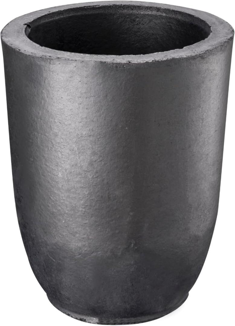 QNK Clay Graphite Crucible for Metal Melting Casting Refining Gold Silver Copper Brass Aluminum 1800(3300F) High Temperature Resistance Without Spout 12KG