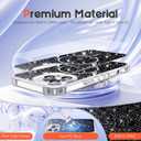 Compatible with iPhone 16 Pro Max Case Magnetic Glitter iPhone 16 Pro Max Phone Case 6.9" with Curly Wavy Frame Design [Bling & Cute][Compatible with Mag-Safe],Black