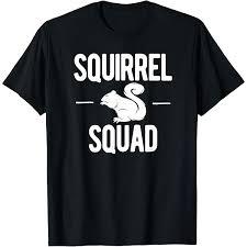 Black "Squirrel Squad" TShirt Medium