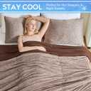 CHOSHOME Cooling Comforter, Cooling Blanket for Hot Sleeper, Q-Max 0.45 Arc-Chill Cooling Fiber, Cool Soft Thin Breathable Summer Blanket for Bed, Couch (60" x 90", Brown)