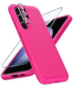 FNTCASE for Samsung Galaxy S23-FE Case: Dual Layer Protective Heavy Duty Cell Phone Cover Rugged Full Body Drop Protection Military Grade Shockproof Phone Case with Non-Slip Texture-6.4inches