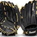 Franklin Sports Pro Flex Right Hand Throw Glove, 13-Inch, Black/Camel