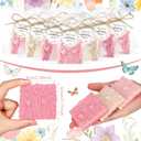 Demissle 20 Pcs Baby Shower Soap Favors Wildflowers Baby Shower in Bloom Flower Bath Soap Gift Set with White Greeting Card Handmade Gifts for Guests Decorations Supplies(Classic Color,Classic Style)