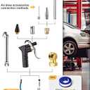 SARDVISA 22-Packs Air Compressor Accessories Kit, 25FT Upgrade Repairable PU Air Hose with 1/4'' NPT Air Tool Kit, Air Blow Gun/Air Chuck/Tire Gauge, Pneumatic Tool Set