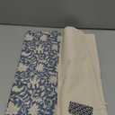 Floral Throw Pillow Covers 20x20 Farmhouse Block Print Pillow Covers Decorative Pillow Covers Couch Pillows for Living Room Vintage Accent Sofa Pillows Set of 2, Vintage Blue