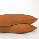 QUEENSBAY King Pillow Cases Set of 2, Cooling, Envelope Closure, Easy Care, Comfortable, Breathable Soft Microfiber, Wrinkle Free, King Size Pillow Covers, 20x36 Inches, Orange