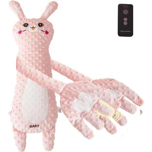 MILEGI Interactive Bunny Plush, Portable Pink Bunny for Girls Boys, for Home and Travel, Birthday Gift