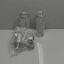 Brushed Nickel Wall Sconce with Glass Rods - Modern Industrial Vanity Light Fixture, E12 Candelabra Base for Bathroom, Bedroom & Hallway (Bulbs Not Included) (20inch)