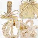 Fall Pumpkin Decorations for Home, Hollow Foldable Fake Pumpkins, Faux Small Pumpkins for Decorating, Artificial Fabric Pumpkin for Autumn Harvest Thanksgiving Halloween Table Centerpiece, White 3PCS