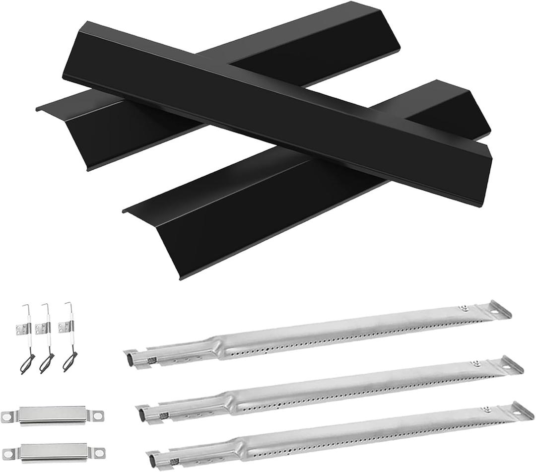Grill Parts for Oklahoma Joe's Longhorn Combo 3 Burner Charcoal/Gas Smoker 15202029 18202083 16202046 14201767, Heat Plate and Burner Kit for Oklahoma Joes Grill Parts