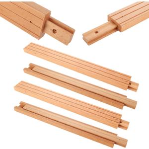 6 PCS Wood Drawer Slides, 16 Inch Wooden Drawer Slides, Wood Center Mount Drawer Slides Replacement Part