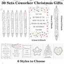 30 Sets Employee Appreciation Gifts Inspirational Christmas Pens with Motivational Notebooks Thank You Gift Cards Xmas Notepads Pen Bulk Christmas Gifts for Coworkers Employee Staff Teacher Team Gift