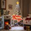 5.6 FT Outdoor Colorful Christmas Tree with 216 LED Lights and 6 Lighting Modes