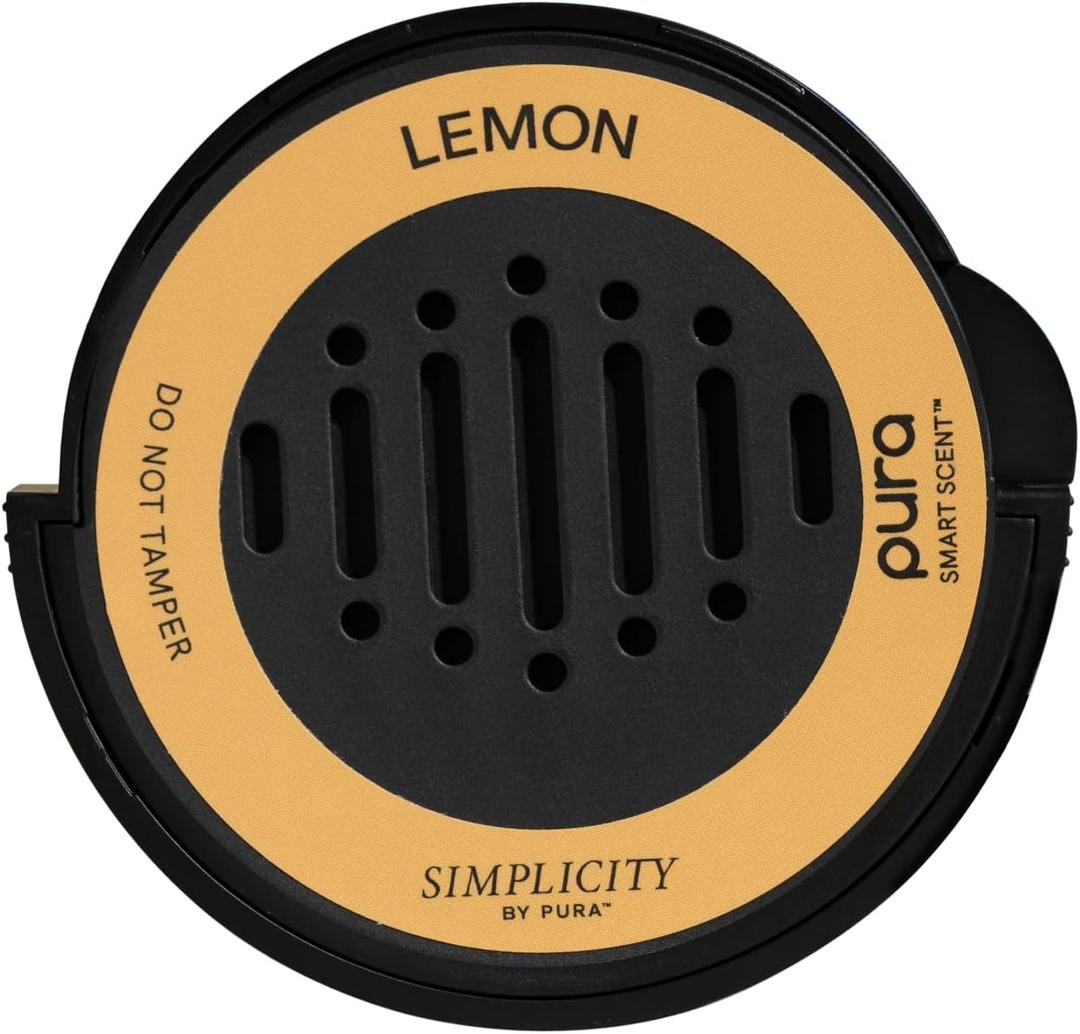 Pura and Simplicity - Car Scent Refill - Fragrance Car Diffuser - Clean & Safe Luxury Diffuser Scent - Long-Lasting Fragrance for 30 Days of Aroma - Must-Have for Car - Lemon