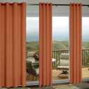 Pitalk Burnt Orange Curtains 96 Inches Long for Living Room 2 Panels Grommet Energy Efficient Drapes Lightweight Sheer Linen Terracotta Colored Curtains for Kids Bedroom Toddler Red Orange 8 FT 52x96
