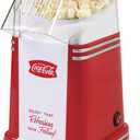Nostalgia Electrics Coca-Cola Hot-Air Electric Popcorn Maker, 8 Cups, Healthy Oil Free Popcorn with Measuring Scoop, Coke Red & White