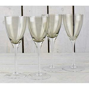 Table Tops Gallery Harvest Green Waves Wine Glass Set