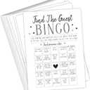Your Main Event Prints Find The Guest Bingo Game for Bridal Shower, Baby Shower, and Bachelorette Parties - 50 Game Cards Included