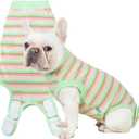 Sebdtico Recovery Suit for Dogs,Dog Surgery Suit Female Spay,Soft Dog Onesie for Surgery Female,Dog Cone Alternative Surgical Recovery Suit Female,Abdominal Wounds Licking Anti Suit for Dogs, L