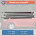ZONFANT 4 Pcs Car Outer Door Window Moulding Trim Weatherstrip Seal Belt Compatible with Scion Vehicle 2008-2015 xB 2.4L, Replace#75710-12820 75720-12820 75730-12340 75740-12430