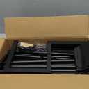 8.2FT Square Wedding Arch,Metal Arch Backdrop Stand Heavy Duty Adjustable,Extra 2 Clamp Change Over The Table Rod Stand,Black Balloon Arch Stand for Valentine Party Decor,Photoshoot Backdrop Stand Kit