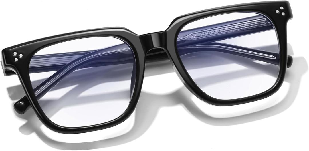 Oversized Square Blue Light Glasses for Woman Men fashion Reduce Eyestrain Protection for TV/Computer/Gaming