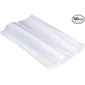 PATIKIL 99 Pcs Clear Flat Open Plastic Poly Bags 10x14 Inch 1 Mil Packaging Bags for Food, Home, Collectibles Storage, Proving Bread, Dough
