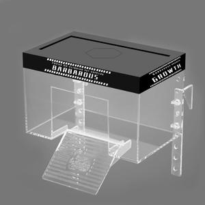 AnRui Turtle Topper Basking Platform, Aquatic Reptile Ramp Dock, Red Eared Slider Habitat Enclosure Cage,Cuckold Tank with Lid for Aquatic Turtles 10/20/29/55 Gallon Tank (Small)