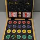 Horse Racing Board Game - Large 22 Inches Folding Horse Race Game Board Adult - Exciting Family Racing Set with Built-in Storage for Premium Chips, 2 Sets of Cards, 2 Dice, and 11 Metal Derby Tokens