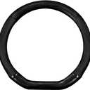 Car Breathable Steering Wheel Cover, Carbon Fiber Wear-Resistant D Shape Steering Wheel Protector for Comfy Grip, Universal Non-Slip Leather Wheel Sleeve for Most Car SUV Truck (Black)