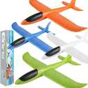 BooTaa 4 Pack Airplane/Flying Toys, 17.5" Large Throwing Foam Plane/Gliders, 2 Flight Mode, Birthday Gifts for Girls Kids 3 4 5 6 7 8 9 10 11 12 Year Old Boys, Outdoor Sport Game Toys