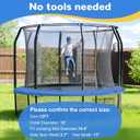Trampoline Safety Pad 12FT 14FT Replacement Pad Safety Spring Cover, Waterproof Accessory, Round, Blue (Mat Only)