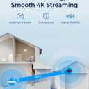 REOLINK Argus 4 Pro Black, 4K Dual-Lens 180 Solar Security Cameras Wireless Outdoor, 8MP ColorX Night Vision for Home Surveillance, 5G/2.4GHz WiFi, AI Detection, No Subscription, Home Hub Compatible