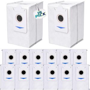 14Pcs Dust Bags Replacement for Ecovacs T30S(Not Combo) X2/X2 Pro/X2 Omni/X5 Omni Robot Vacuum Cleaner, 3L Large Capacity Disposable Replacement Bags