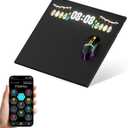 RGB Gaming Mouse Pad LED Pixel Display with Custom Animations, Tempered Glass, Anti-Slip Base, App Control for Keyboard & Mouse, Multiple Sizes, S 13.8 x 11.9 in,Black