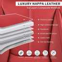Car Seat Covers, Leather Seat Covers for Cars Full Set, Waterproof and Breathable Suitable for Most SUV/Truck/Sedan/Automotive 2 Pack(Burgundy)